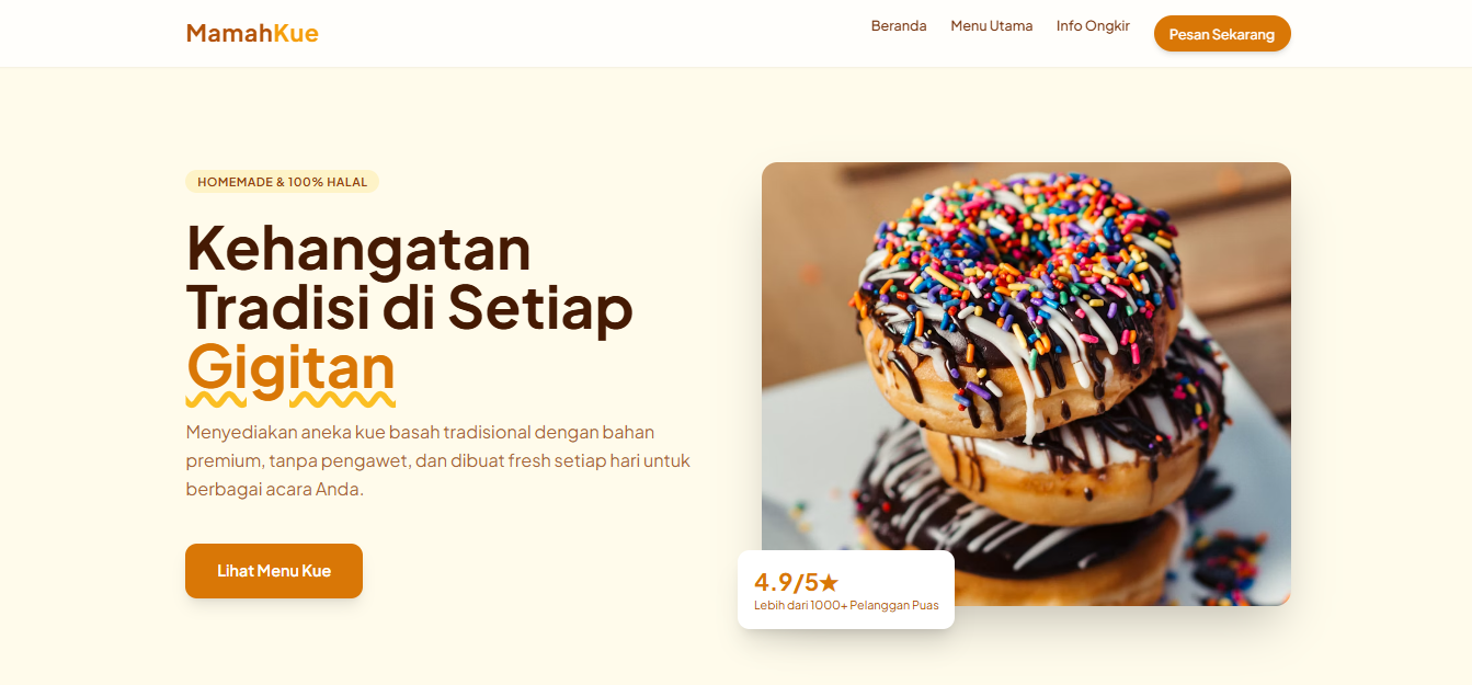 Desain Website UMKM Kue Basah